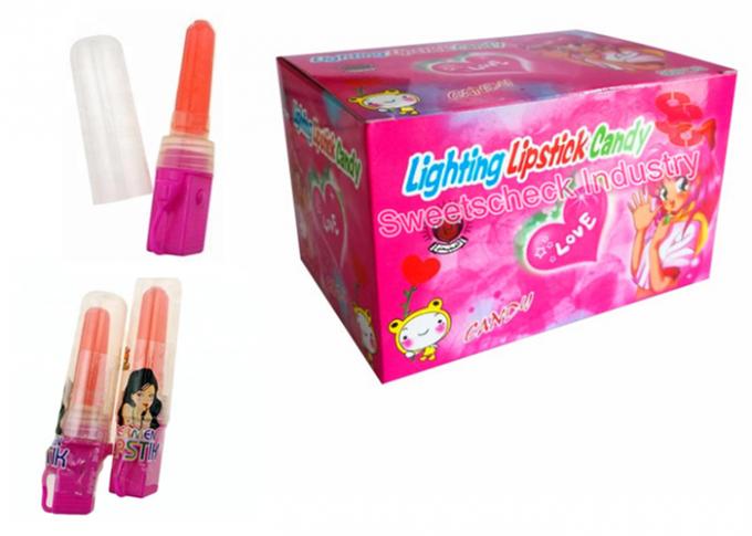 Hohe Qualität LED leuchtet Süßigkeits-Lippenstift-Form-Lutscher-Frucht-Aroma für Kinder
