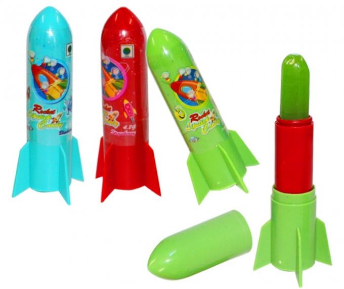 Rocket-Form-Lippenstift-Frucht-Lutscher-Halal sortiertes Aroma für Kinder