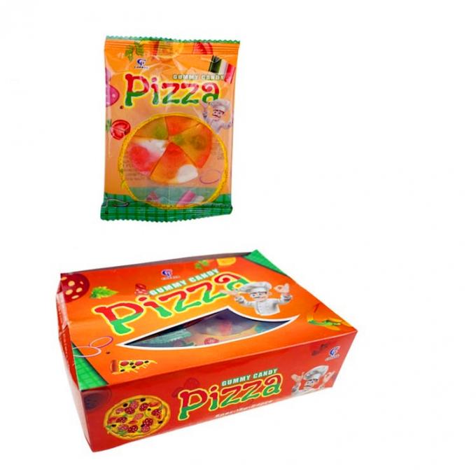 Pizza-Form-weich süßer gummiartiger Süßigkeits-Fruchtsaft gewürzt für Supermarkt